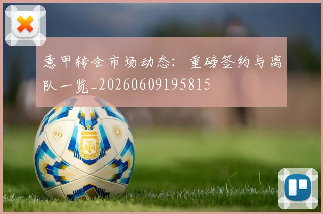 意甲转会市场动态：重磅签约与离队一览_20260609195815